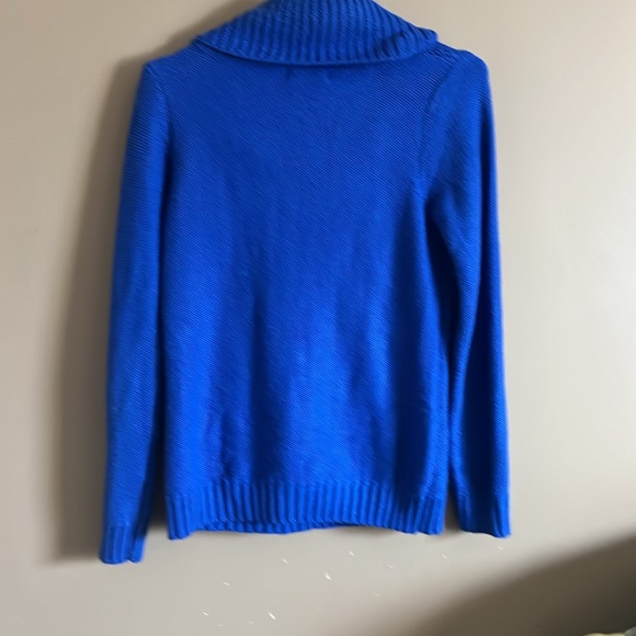 Colbalt blue sweater cowl neck - Picture 4 of 5